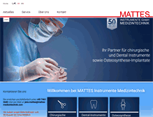 Tablet Screenshot of mattes-medizintechnik.com